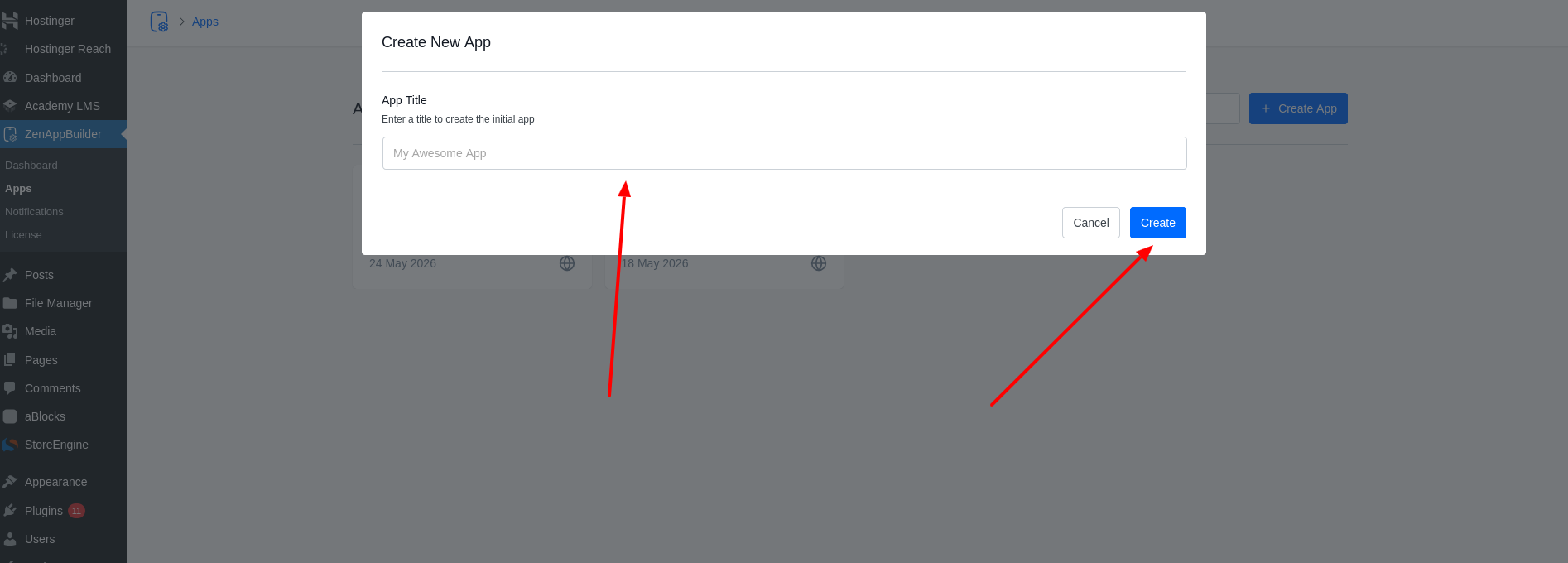 create app create app